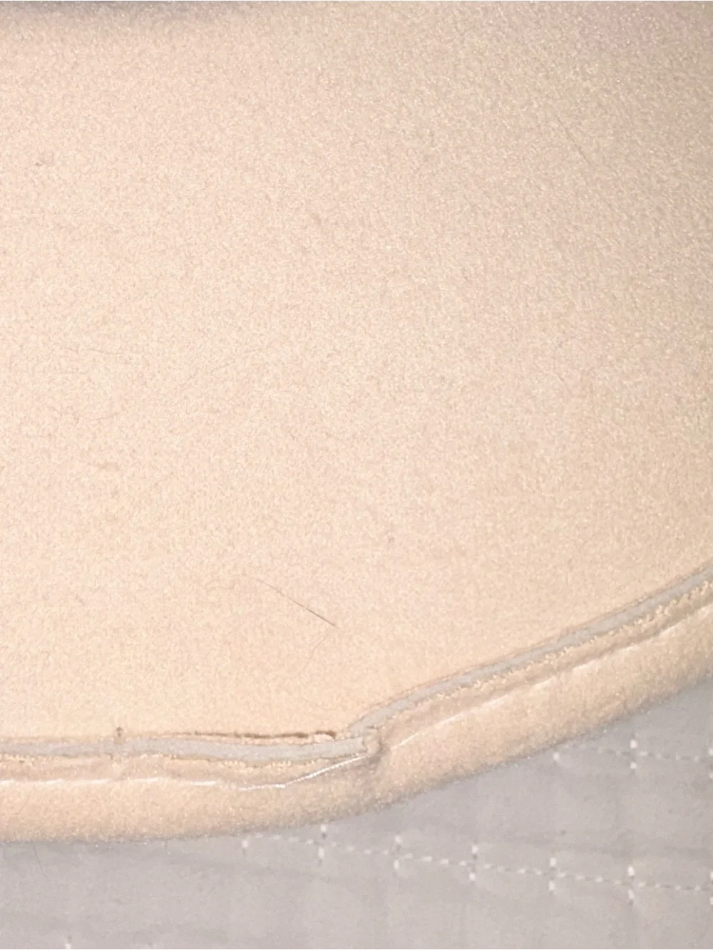 Beige Wide Brim Fedora Hat with Geometric Band